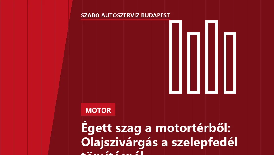 Égett szag a motortérből: Olajszivárgás a szelepfedél tömítésnél