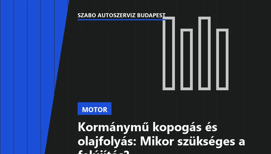 Kormánymű kopogás és olajfolyás: Mikor szükséges a felújítás? - 1. ábra