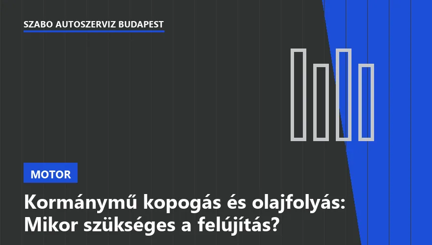 Kormánymű kopogás és olajfolyás: Mikor szükséges a felújítás? - 2. ábra