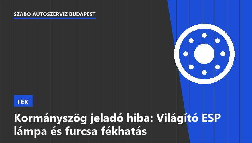 Kormányszög jeladó hiba: Világító ESP lámpa és furcsa fékhatás
