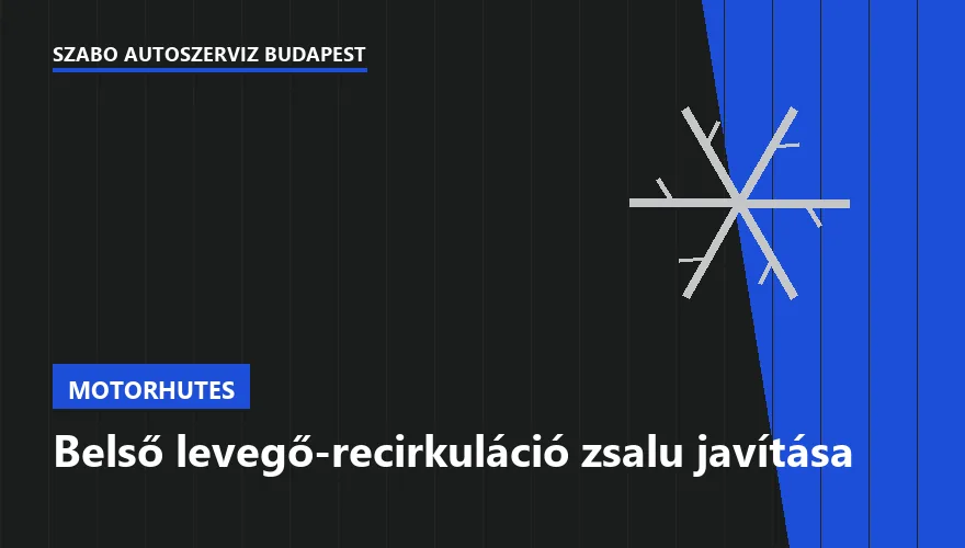 Belső levegő-recirkuláció zsalu javítása - autószerviz Budapest, Szabó Autószervíz műhely