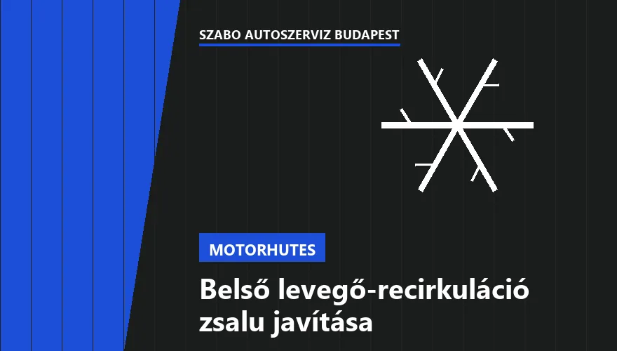 Belső levegő-recirkuláció zsalu javítása a Szabó Autószervíz Budapest szervizében