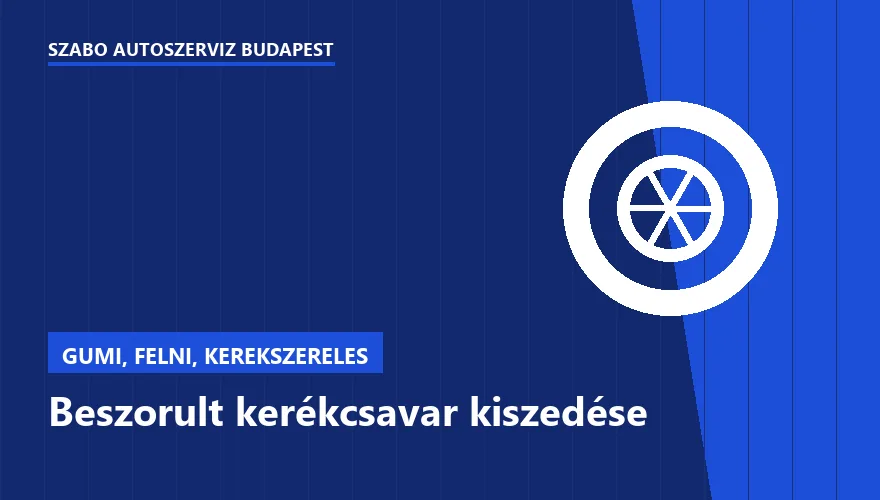 Beszorult kerékcsavar kiszedése a Szabó Autószervíz Budapest szervizében