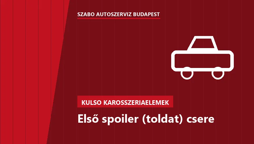 Első spoiler (toldat) csere - autószerviz Budapest, Szabó Autószervíz műhely