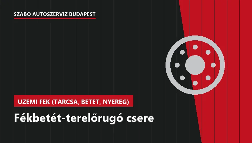 Fékbetét-terelőrugó csere a Szabó Autószervíz Budapest szervizében