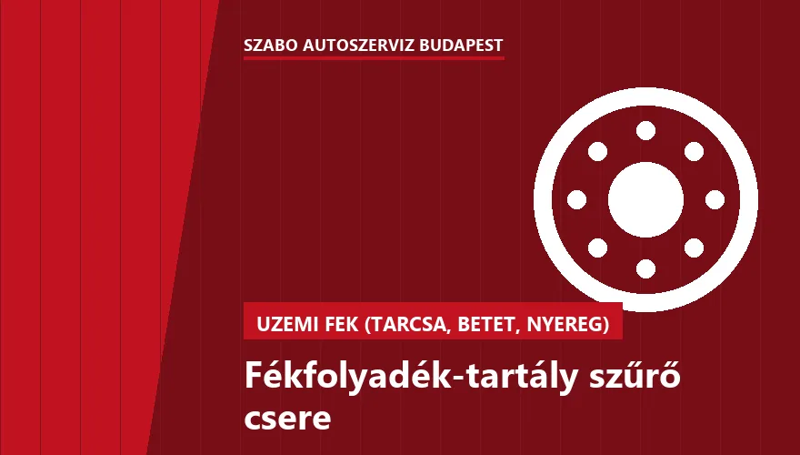 Fékfolyadék-tartály szűrő csere a Szabó Autószervíz Budapest szervizében