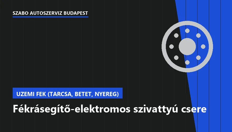 Fékrásegítő-elektromos szivattyú csere - autószerviz Budapest, Szabó Autószervíz műhely