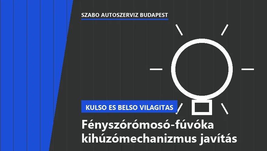 Fényszórómosó-fúvóka kihúzómechanizmus javítás - autószerviz Budapest, Szabó Autószervíz műhely