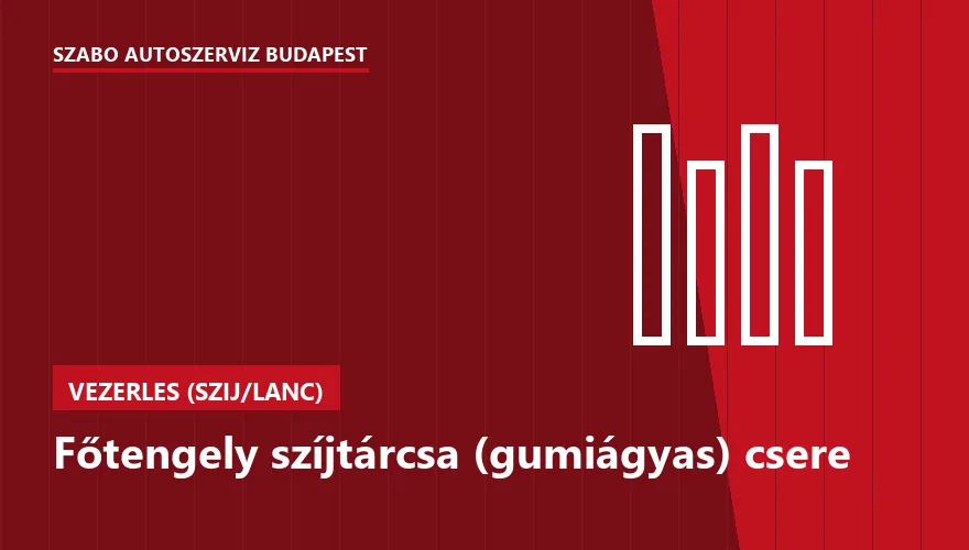 Főtengely szíjtárcsa (gumiágyas) csere - autószerviz Budapest, Szabó Autószervíz műhely