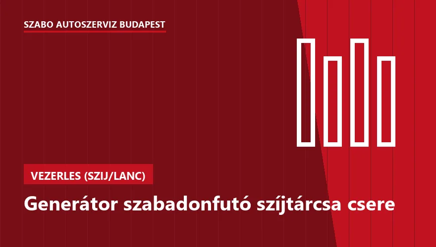 Generátor szabadonfutó szíjtárcsa csere a Szabó Autószervíz Budapest szervizében