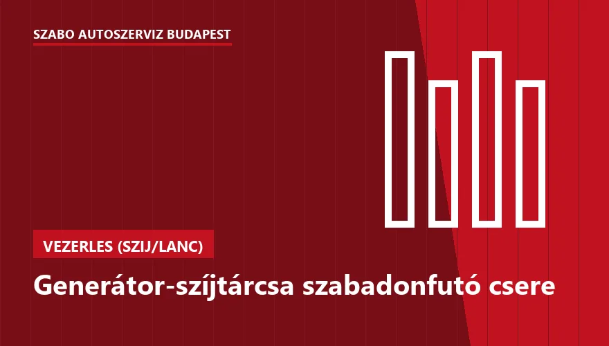 Generátor-szíjtárcsa szabadonfutó csere a Szabó Autószervíz Budapest szervizében