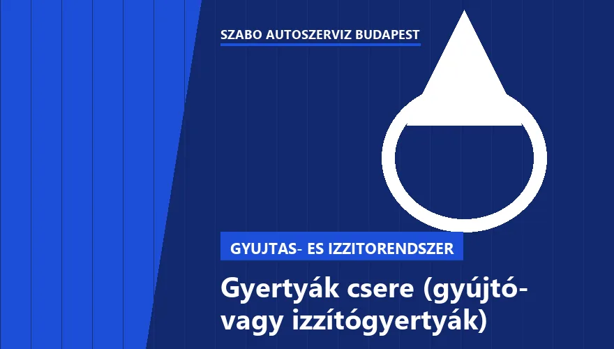 Gyertyák csere (gyújtó- vagy izzítógyertyák) a Szabó Autószervíz Budapest szervizében