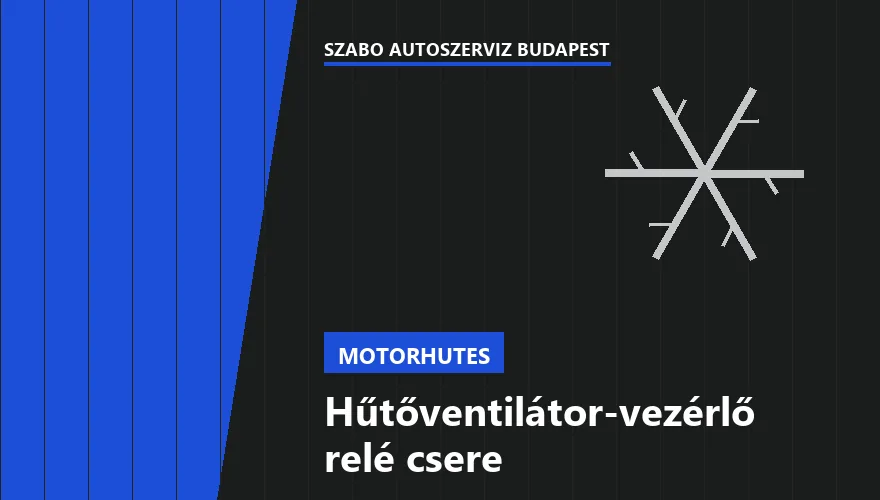 Hűtőventilátor-vezérlő relé csere - autószerviz Budapest, Szabó Autószervíz műhely