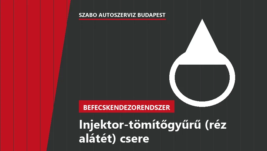 Injektor-tömítőgyűrű (réz alátét) csere a Szabó Autószervíz Budapest szervizében