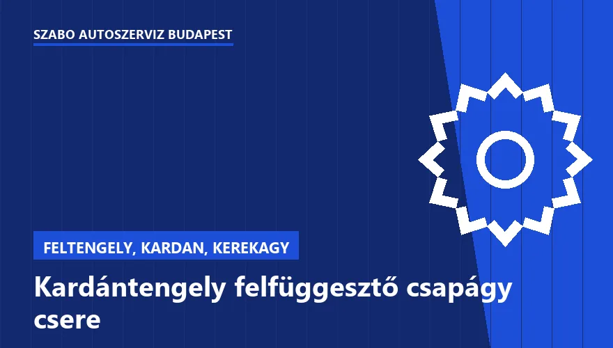 Kardántengely felfüggesztő csapágy csere - autószerviz Budapest, Szabó Autószervíz műhely