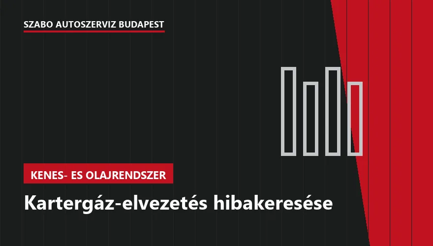 Kartergáz-elvezetés hibakeresése a Szabó Autószervíz Budapest szervizében