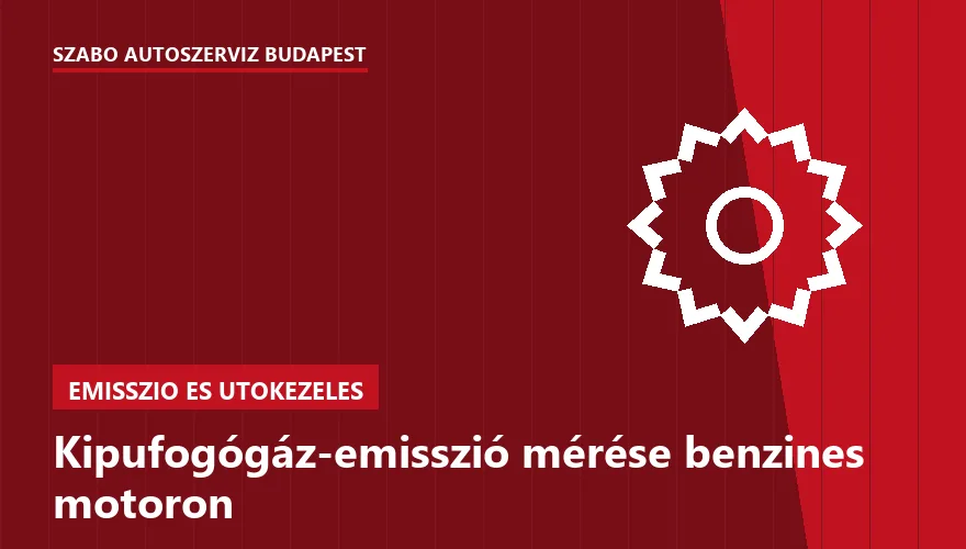 Kipufogógáz-emisszió mérése benzines motoron a Szabó Autószervíz Budapest szervizében