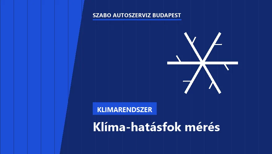 Klíma-hatásfok mérés a Szabó Autószervíz Budapest szervizében