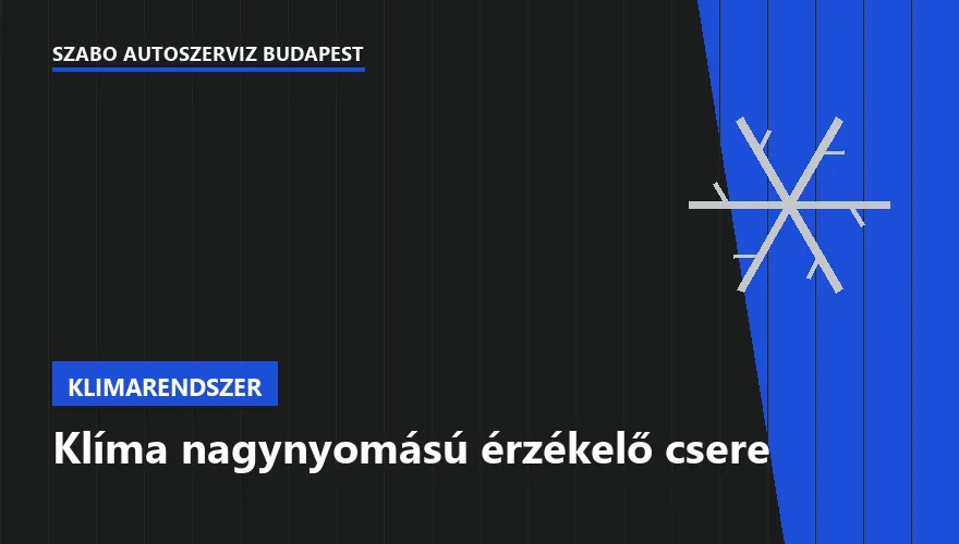 Klíma nagynyomású érzékelő csere - autószerviz Budapest, Szabó Autószervíz műhely