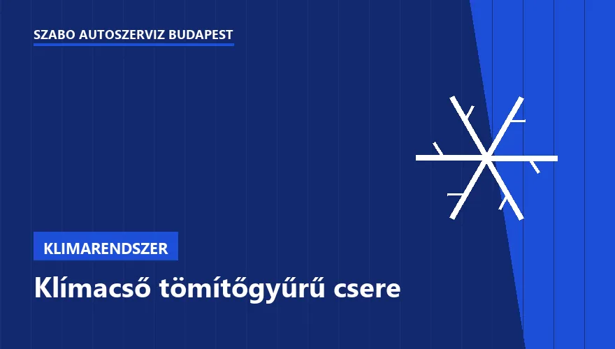 Klímacső tömítőgyűrű csere a Szabó Autószervíz Budapest szervizében