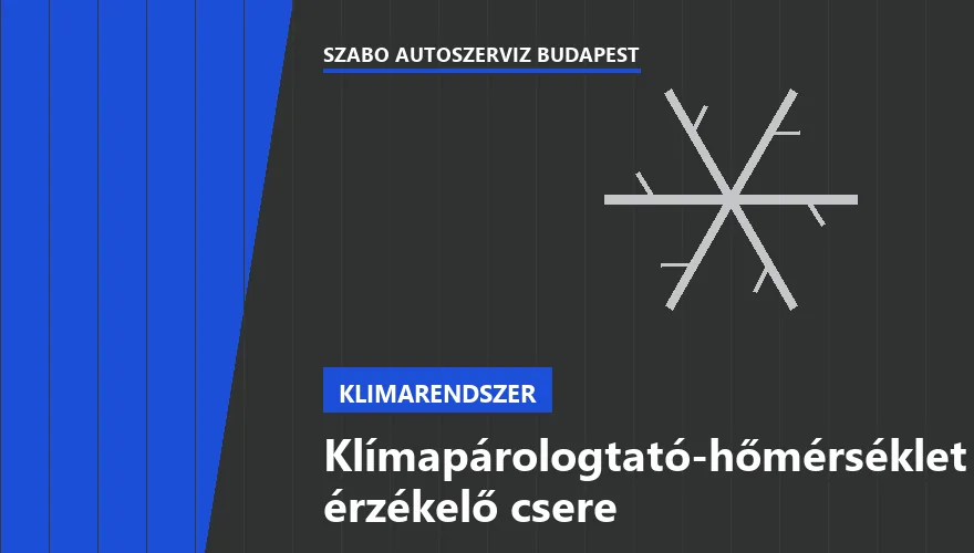 Klímapárologtató-hőmérséklet érzékelő csere a Szabó Autószervíz Budapest szervizében