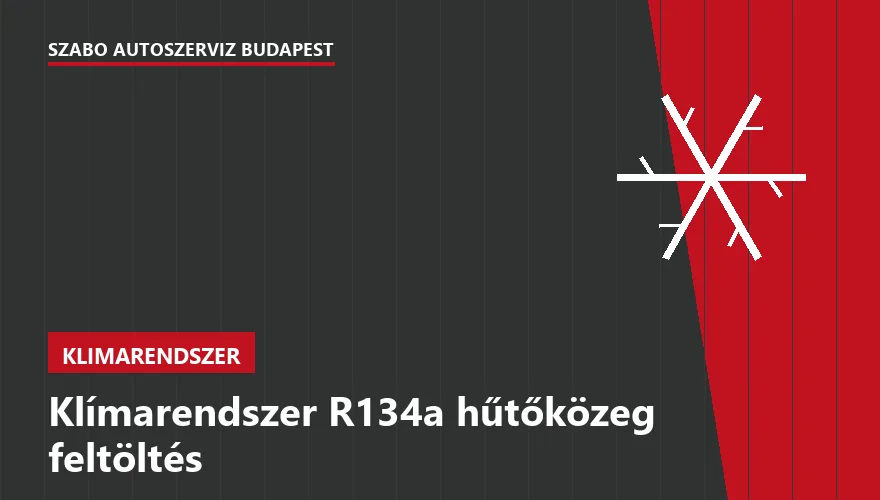 Klímarendszer R134a hűtőközeg feltöltés - autószerviz Budapest, Szabó Autószervíz műhely