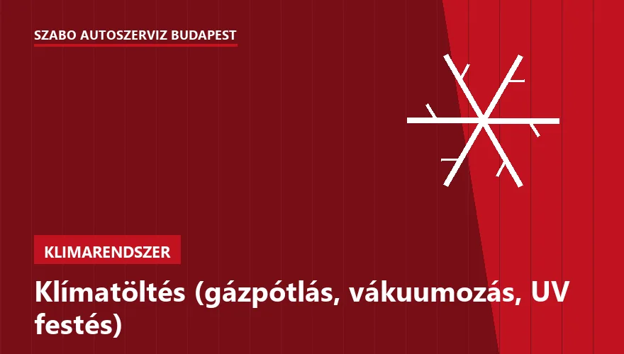 Klímatöltés (gázpótlás, vákuumozás, UV festés) - autószerviz Budapest, Szabó Autószervíz műhely