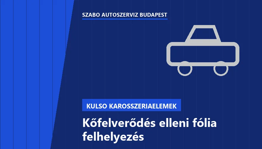 Kőfelverődés elleni fólia felhelyezés a Szabó Autószervíz Budapest szervizében