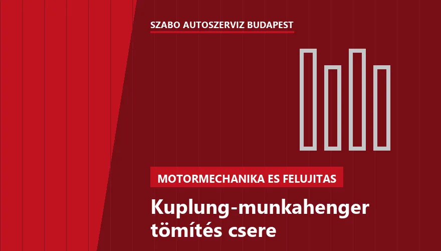 Kuplung-munkahenger tömítés csere a Szabó Autószervíz Budapest szervizében