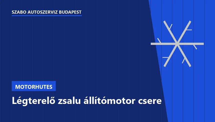 Légterelő zsalu állítómotor csere a Szabó Autószervíz Budapest szervizében