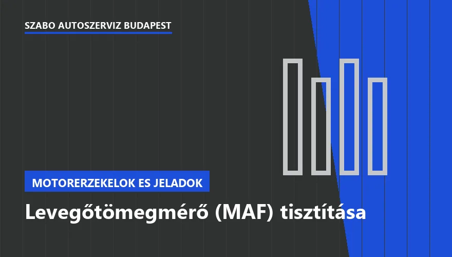 Levegőtömegmérő (MAF) tisztítása a Szabó Autószervíz Budapest szervizében
