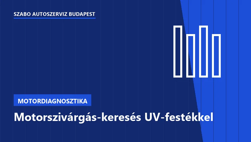 Motorszivárgás-keresés UV-festékkel a Szabó Autószervíz Budapest szervizében