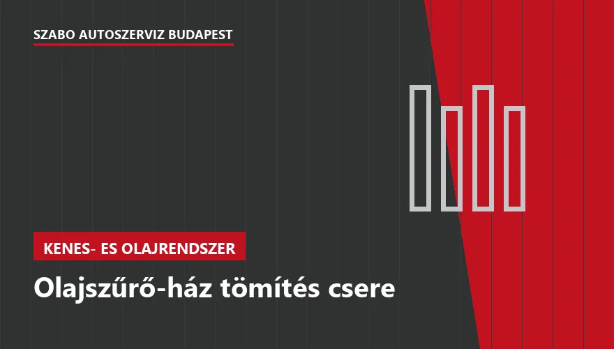 Olajszűrő-ház tömítés csere - autószerviz Budapest, Szabó Autószervíz műhely