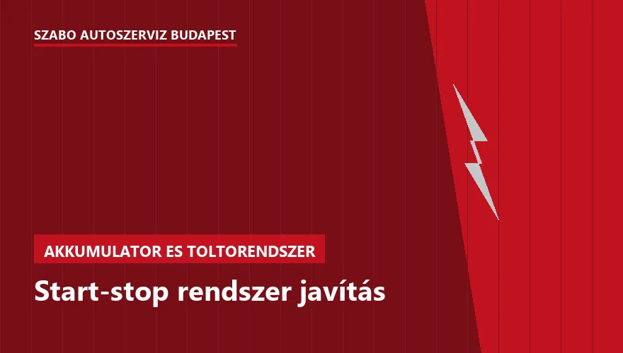 Start-stop rendszer javítás - autószerviz Budapest, Szabó Autószervíz műhely