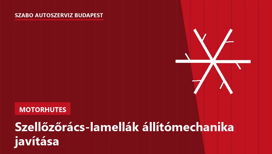 Szellőzőrács-lamellák állítómechanika javítása - autószerviz Budapest, Szabó Autószervíz műhely