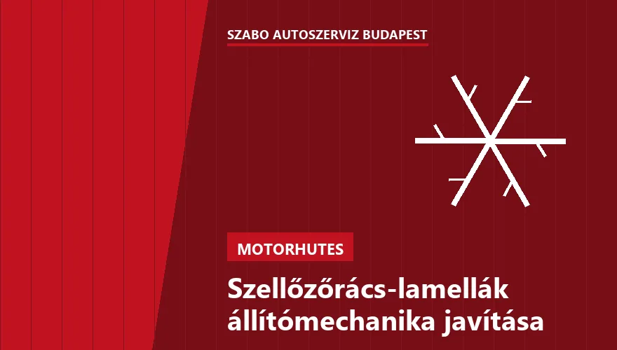 Szellőzőrács-lamellák állítómechanika javítása a Szabó Autószervíz Budapest szervizében