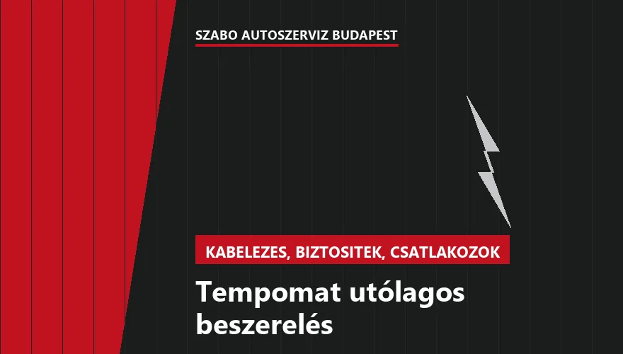Tempomat utólagos beszerelés - autószerviz Budapest, Szabó Autószervíz műhely