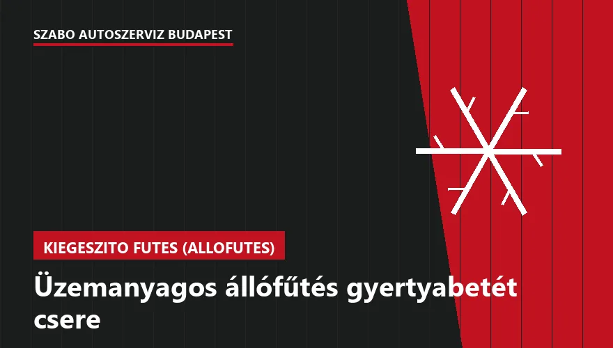 Üzemanyagos állófűtés gyertyabetét csere a Szabó Autószervíz Budapest szervizében