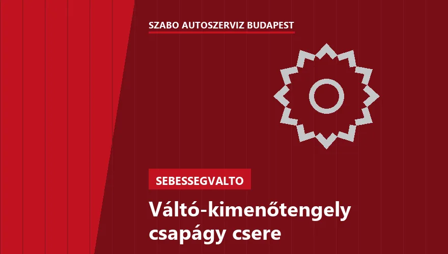 Váltó-kimenőtengely csapágy csere a Szabó Autószervíz Budapest szervizében