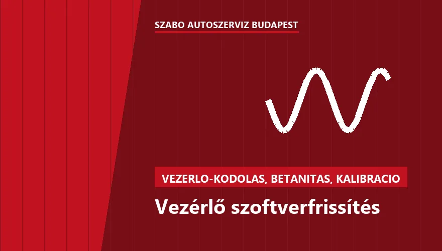 Vezérlő szoftverfrissítés a Szabó Autószervíz Budapest szervizében